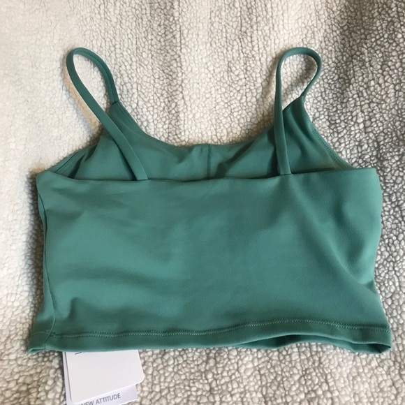 Meslong Women’s Sport Top/Bra , Padded, SMALL size 4, Bean Green - Picture 4 of 5